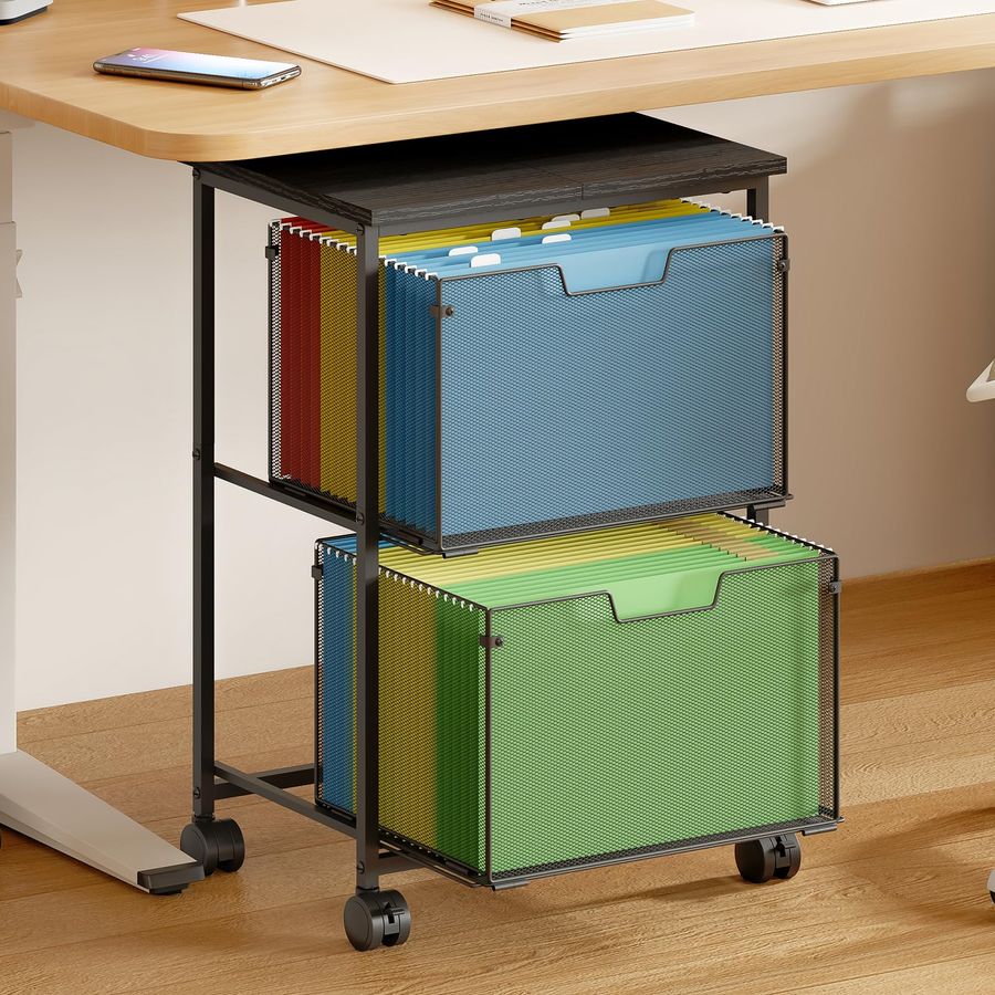 File Folder Hanging - Legal Rolling File Cart with 2