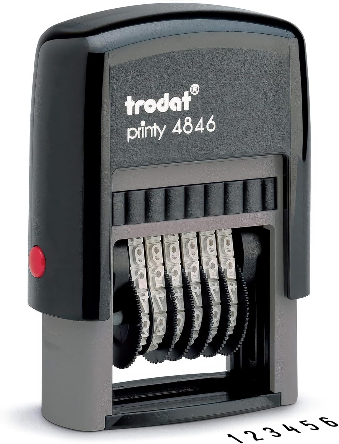 Self Inking Stamp - 6-Digit Self-Inking Numberer Rubber Stamp, Black