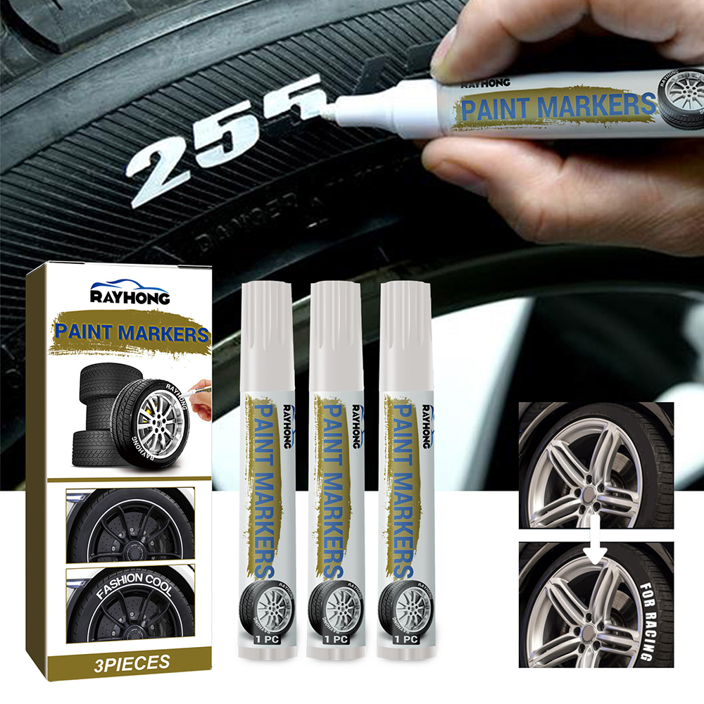 Whiteboard Marker Set - White Waterproof Cars Wheel Tire Oily