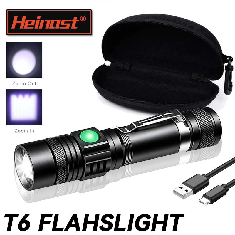 Stationery Supply - T6 LED Rechargeable Flashlight,18650 Zoomable Torch,