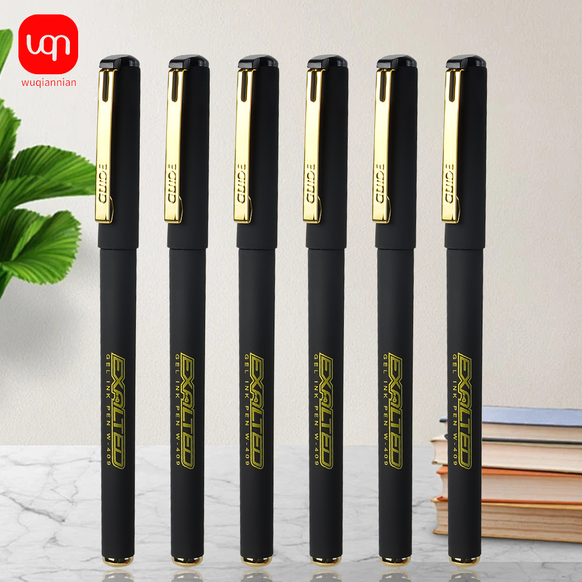 Office Stationery Supply Business - WQN-4/8/12pcs Simple Black Gel Neutral Pen,