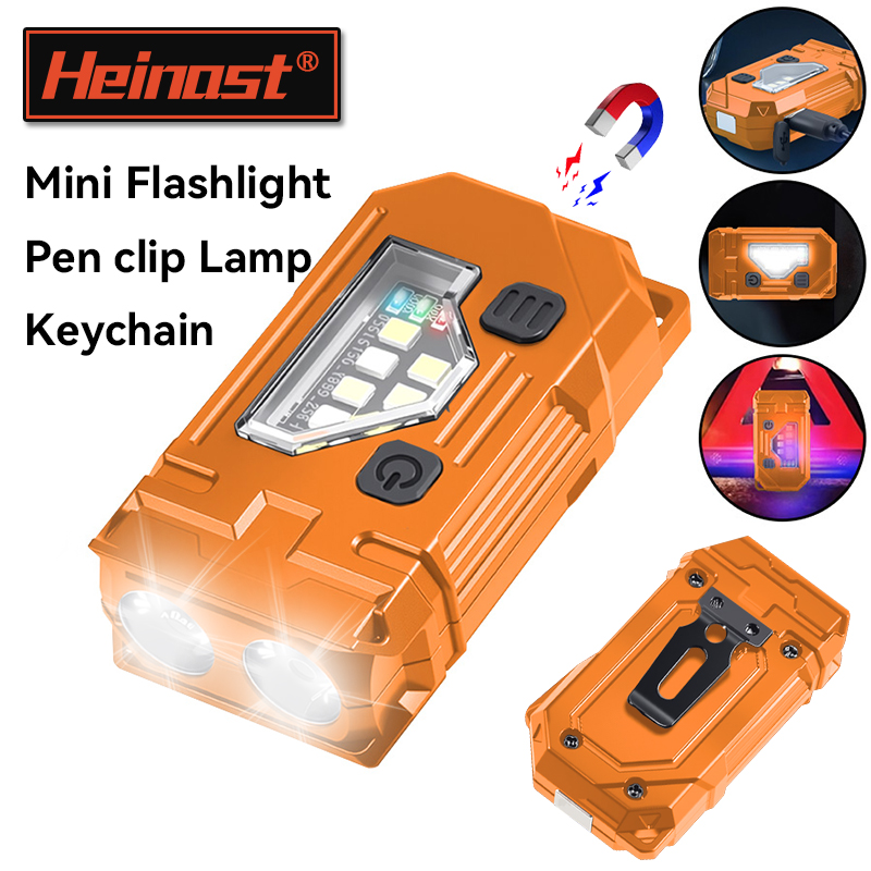 Stationery Supply - Mini Keychain EDC Flashlight Rechargeable Magnetic