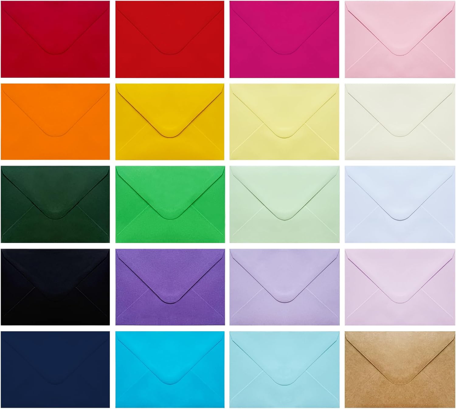 Letter Envelope Kraft - 40 Pack Colored Envelopes , A4