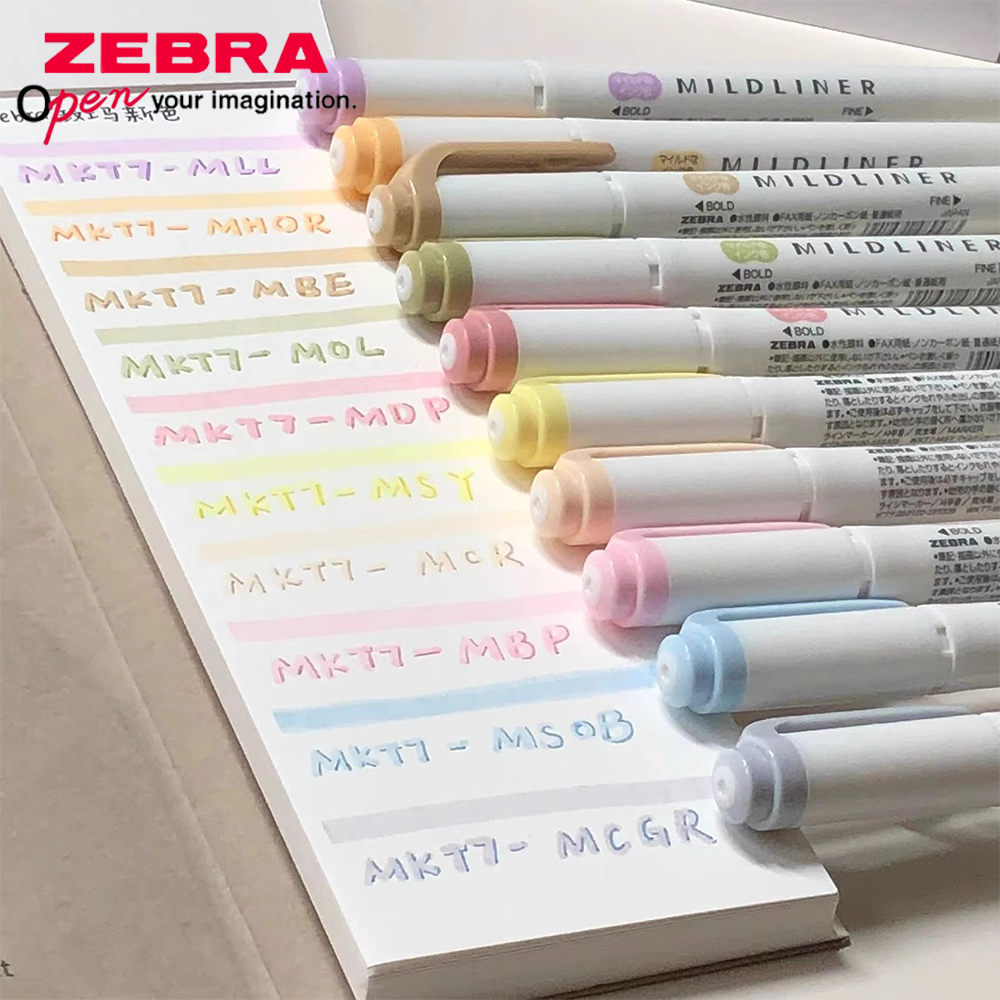 Highlighter Set Pastel - Japan ZEBRA Highlighters Pen set WKT7