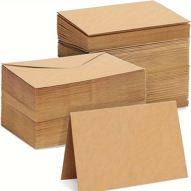 Letter Envelope Kraft - 50/100pcs Kraft Paper Envelopes Solid Color