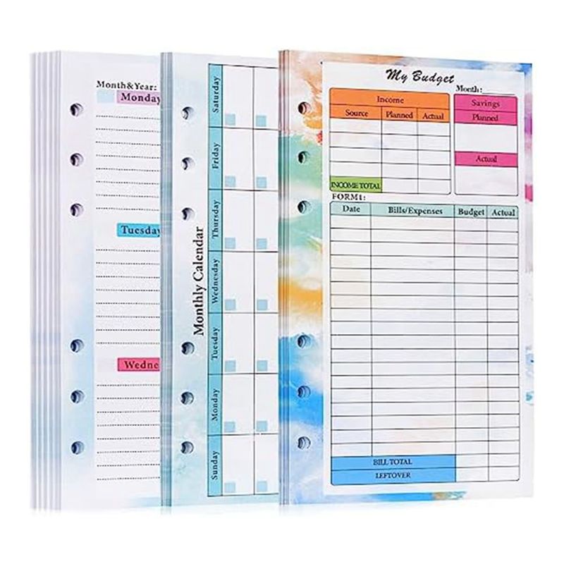 Planner Weekly Budget - 82 Sheets A6 Budget Planner Refill
