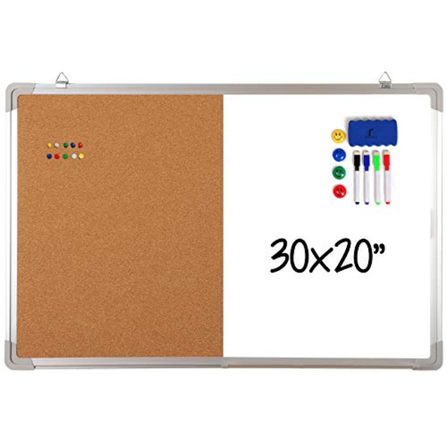 Whiteboard Marker Set - Combination Whiteboard Bulletin Board Set -