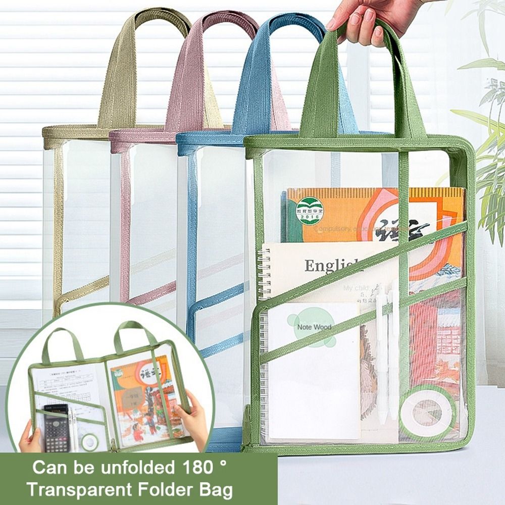 Office Stationery And Supply - Transparent Document Bag Stationery Storage Folder