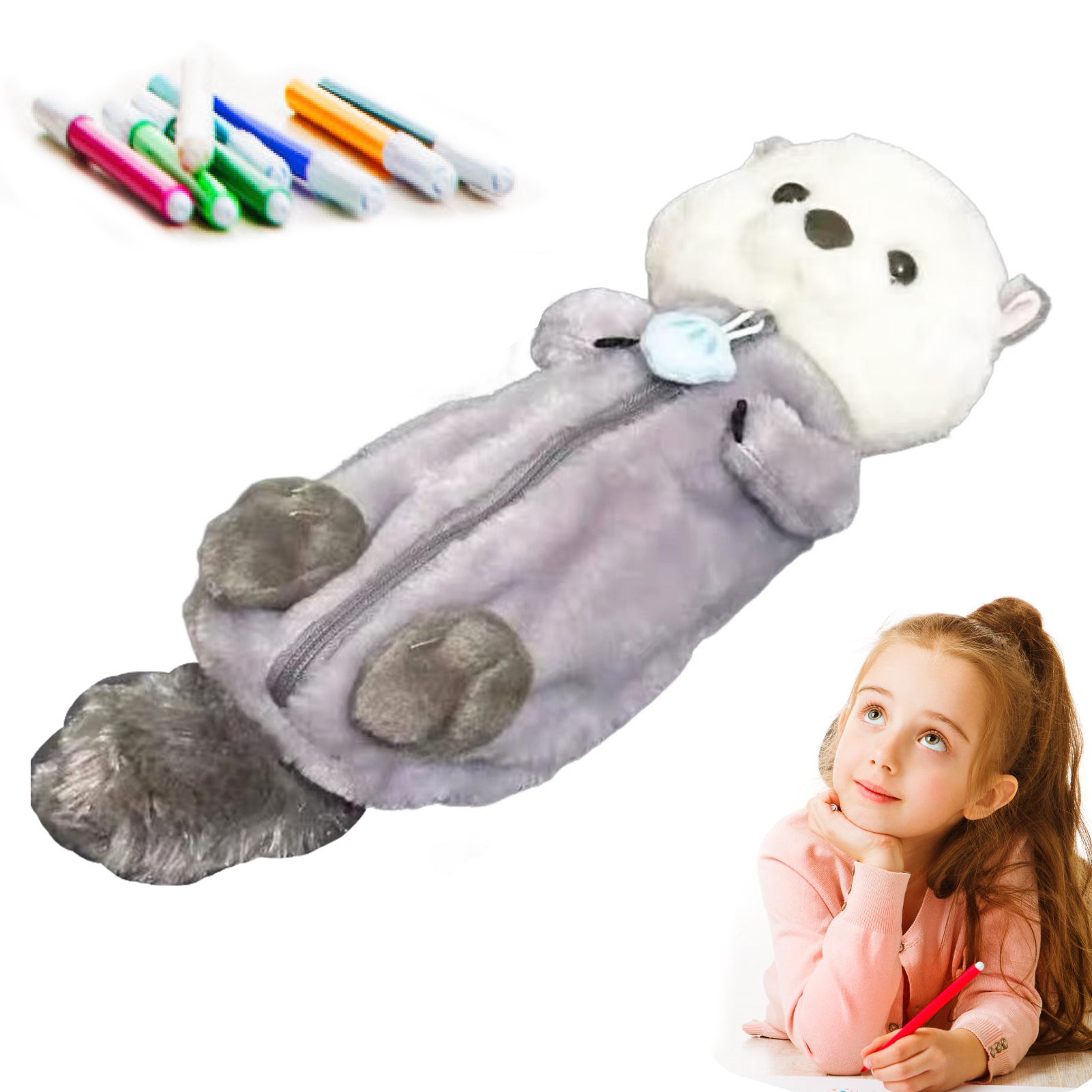 Stationery Supply - Creative Plush Toy Pencil Case Soft