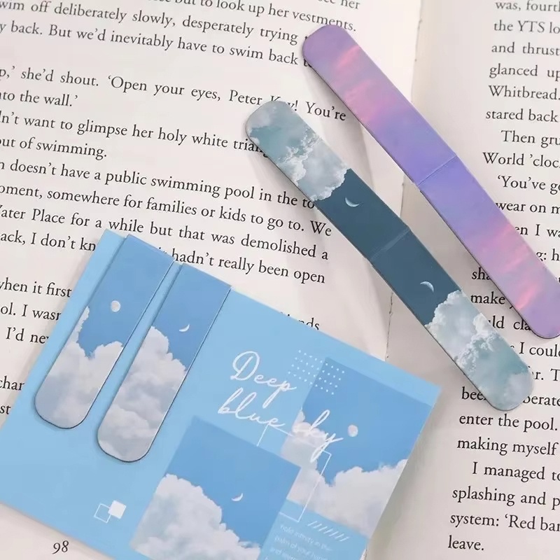Office Supply Office Stationery Items - 2pcs Fantasy Landscape Bookmarks Kawaii Magnetic