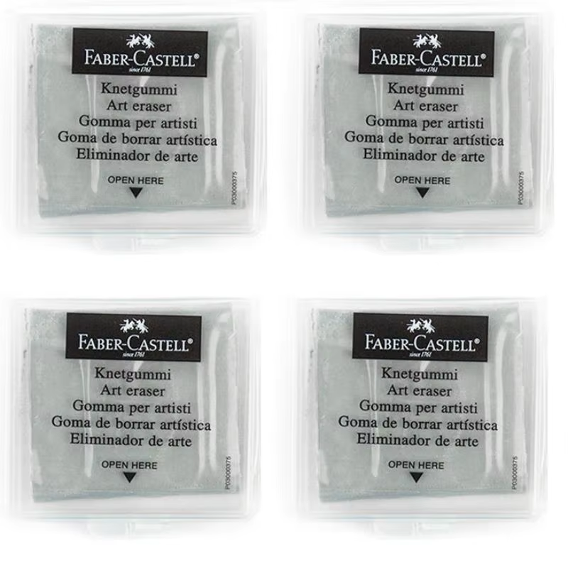 Rubber Eraser Kneaded - 4PC Faber-Castell kneaded Eraser Soft Art