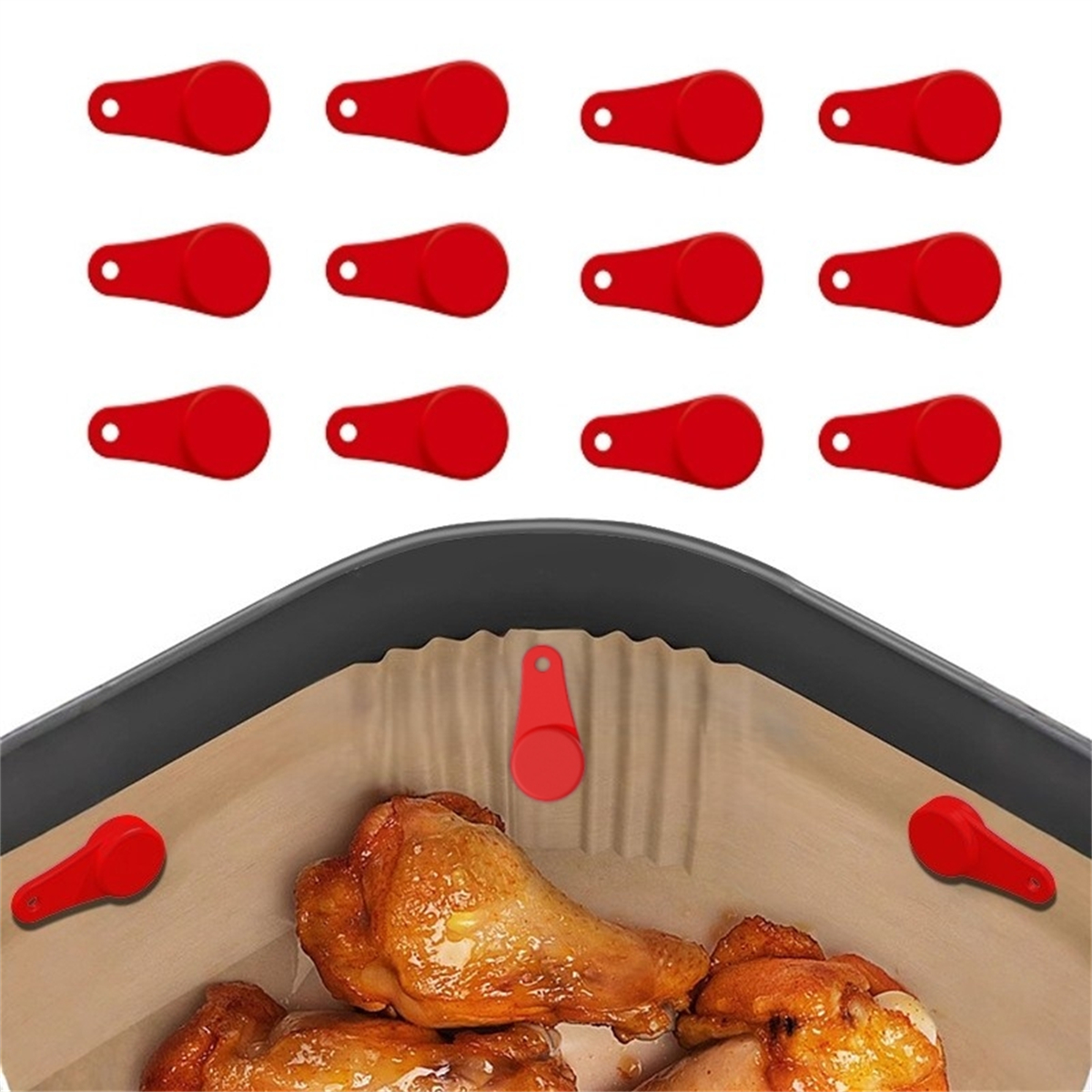 Paperclip Magnetic Set - Set of 12 Magnetic Silicone Buckles
