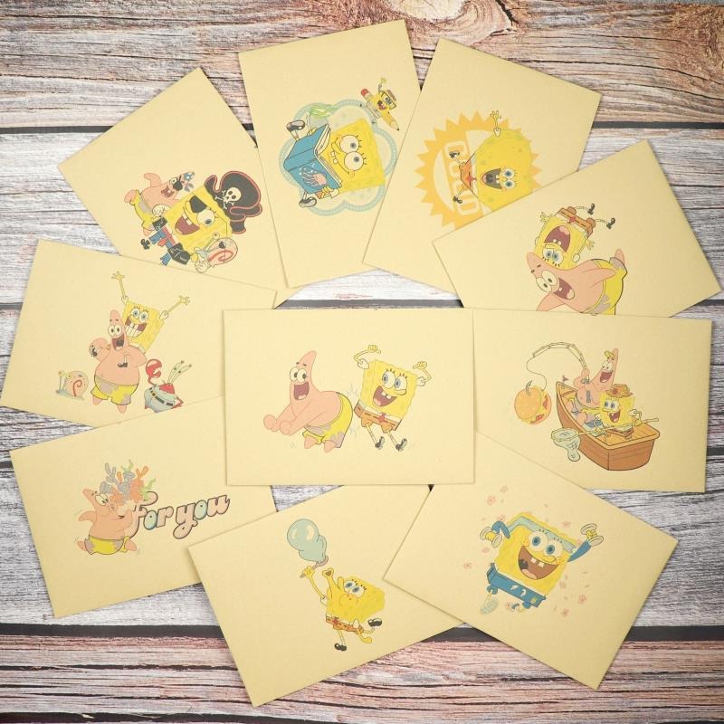 Letter Envelope Kraft - Cute SpongeBo SquarePants Kraft Stationery Set