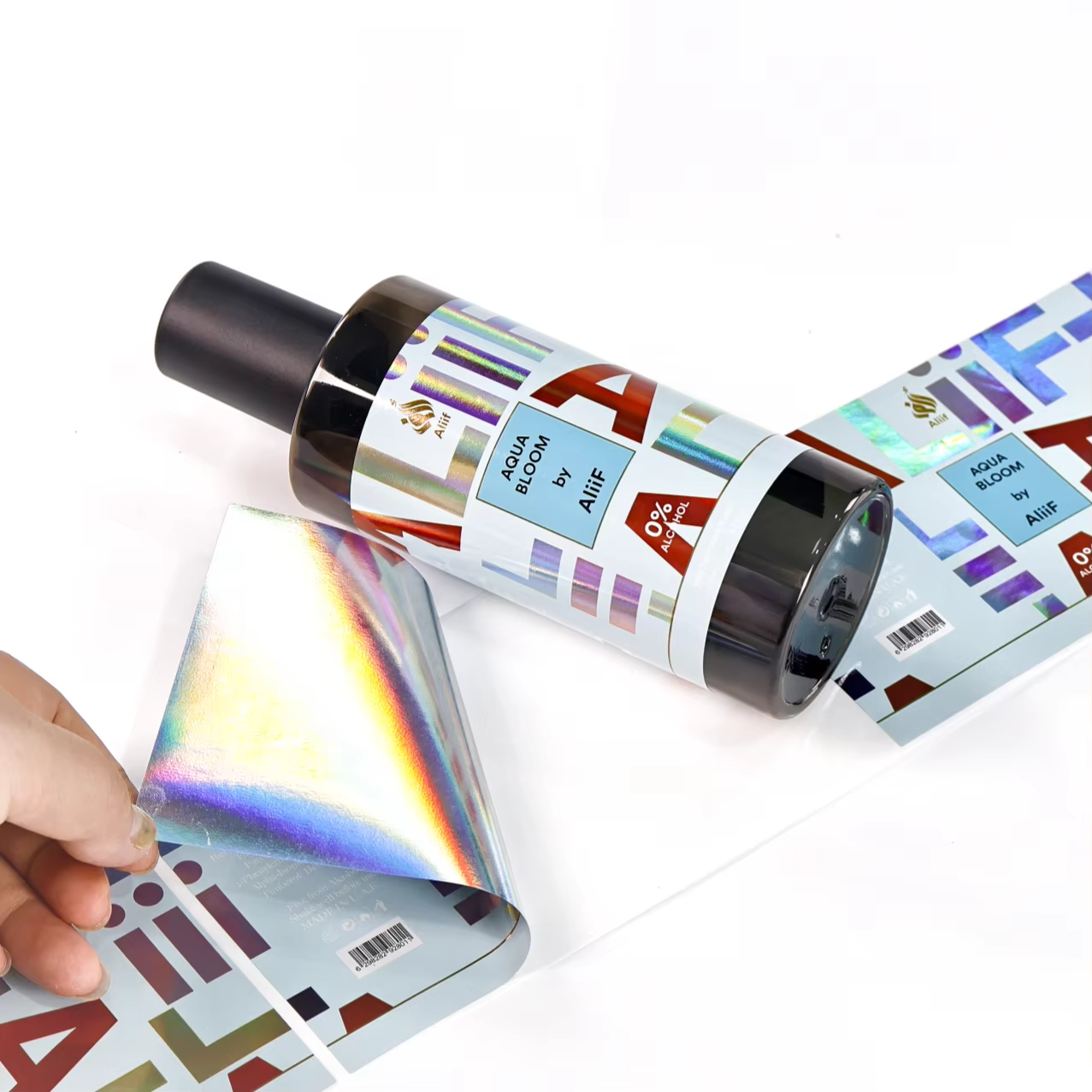 Sticker Label Roll - Custom Holographic Laser Labels｜Glossy Finish｜Premium Fragrance