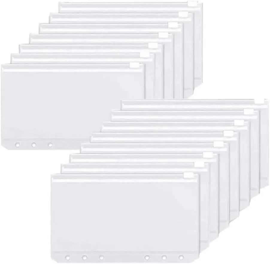Planner Weekly Budget - Binder Pockets A6 6-Hole Zipper Binder