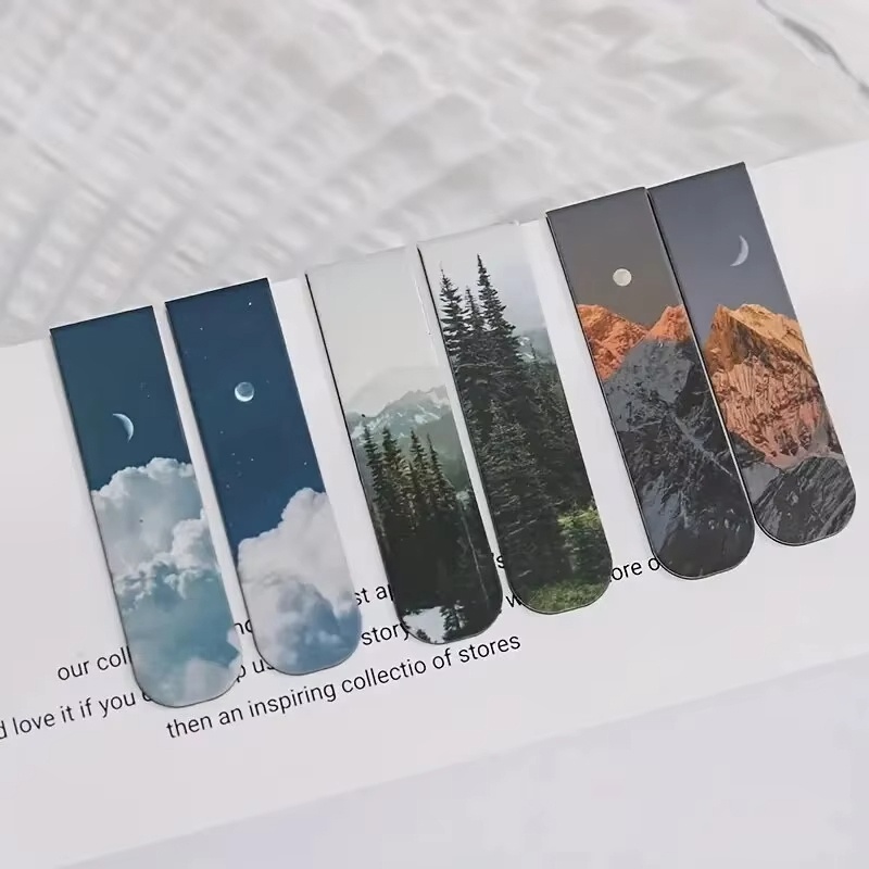 Paperclip Magnetic Set - 2Pcs/Set Magnetic Bookmarks Beautiful Nature Book