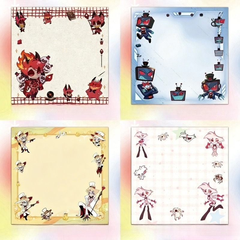 Stationery Office - 4Pcs Hazbin Hotel Zestial & Alastor