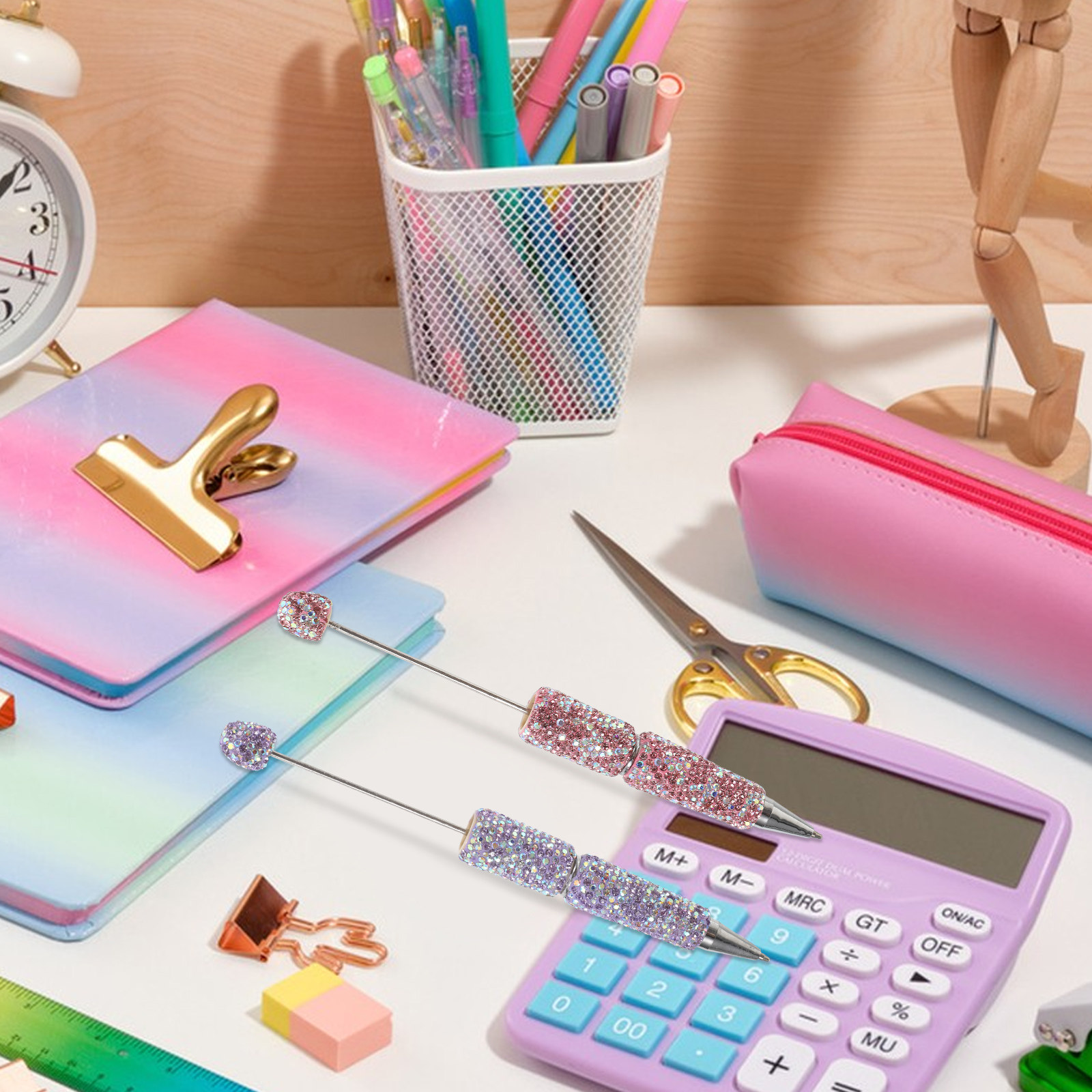 Ideal Stationery & Office Supply - 2Pcs Dazzling Crystal Rhinestone Ballpoint Pens