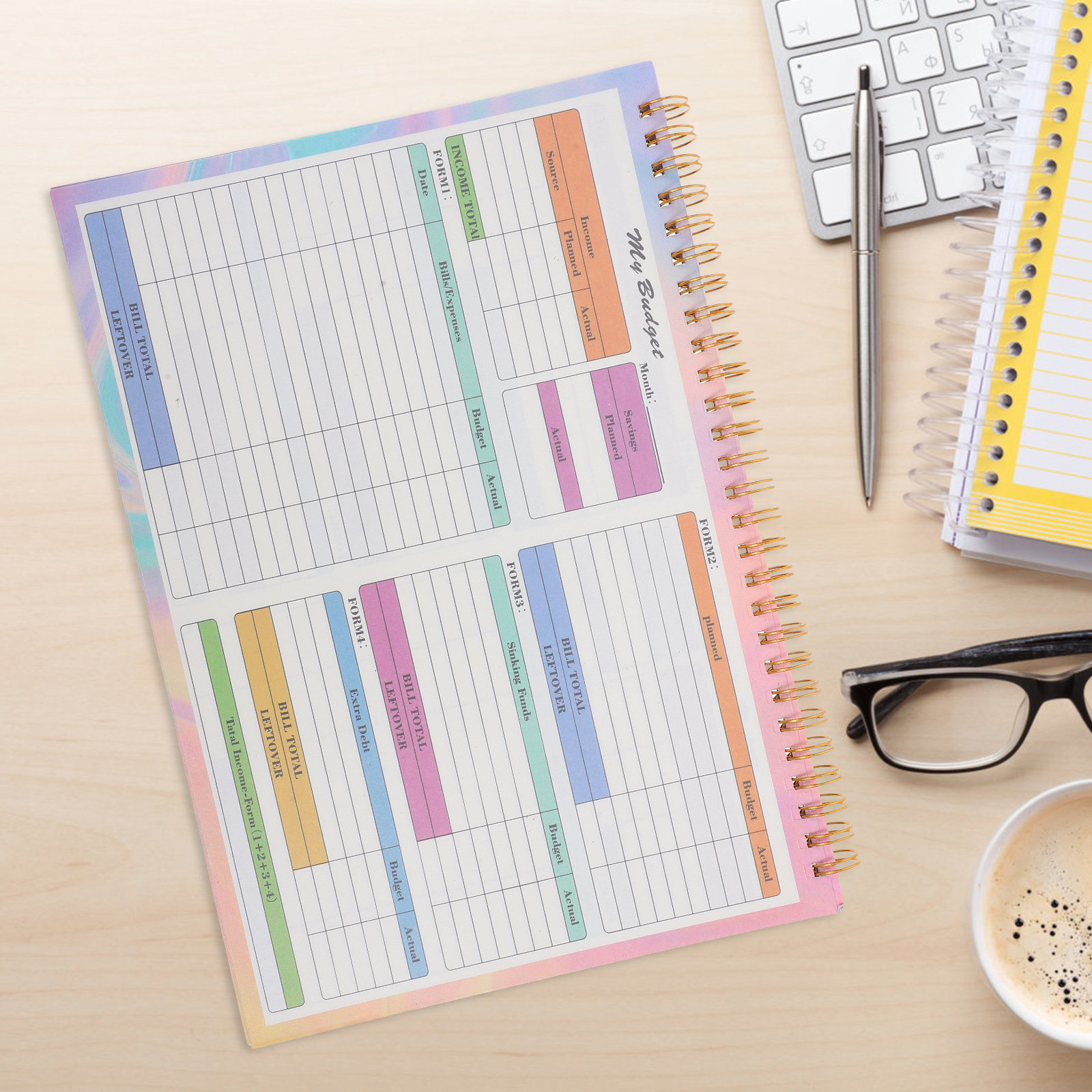 Planner Weekly Budget - B5 Accounting Ledger Book Daily Weekly