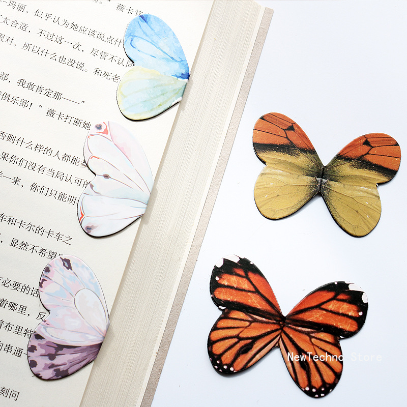 Paperclip Magnetic Set - 4pcs/Set Cartoon Butterfly Magnetic Bookmarks Books