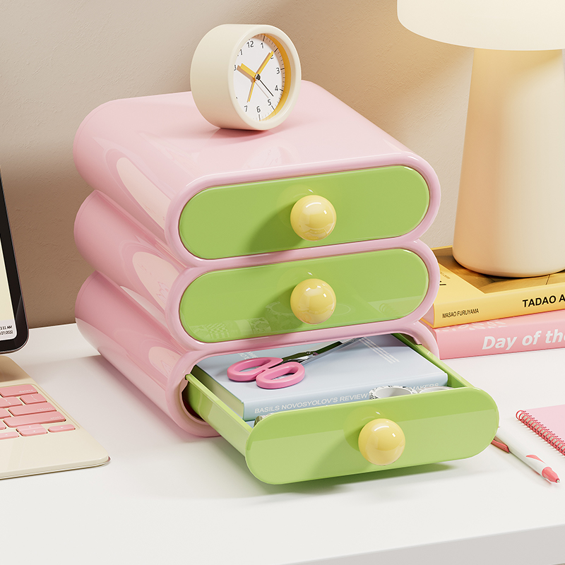 Stationery Office - Uforu Dopamine Desk Organizer, 3-Tier Drawer