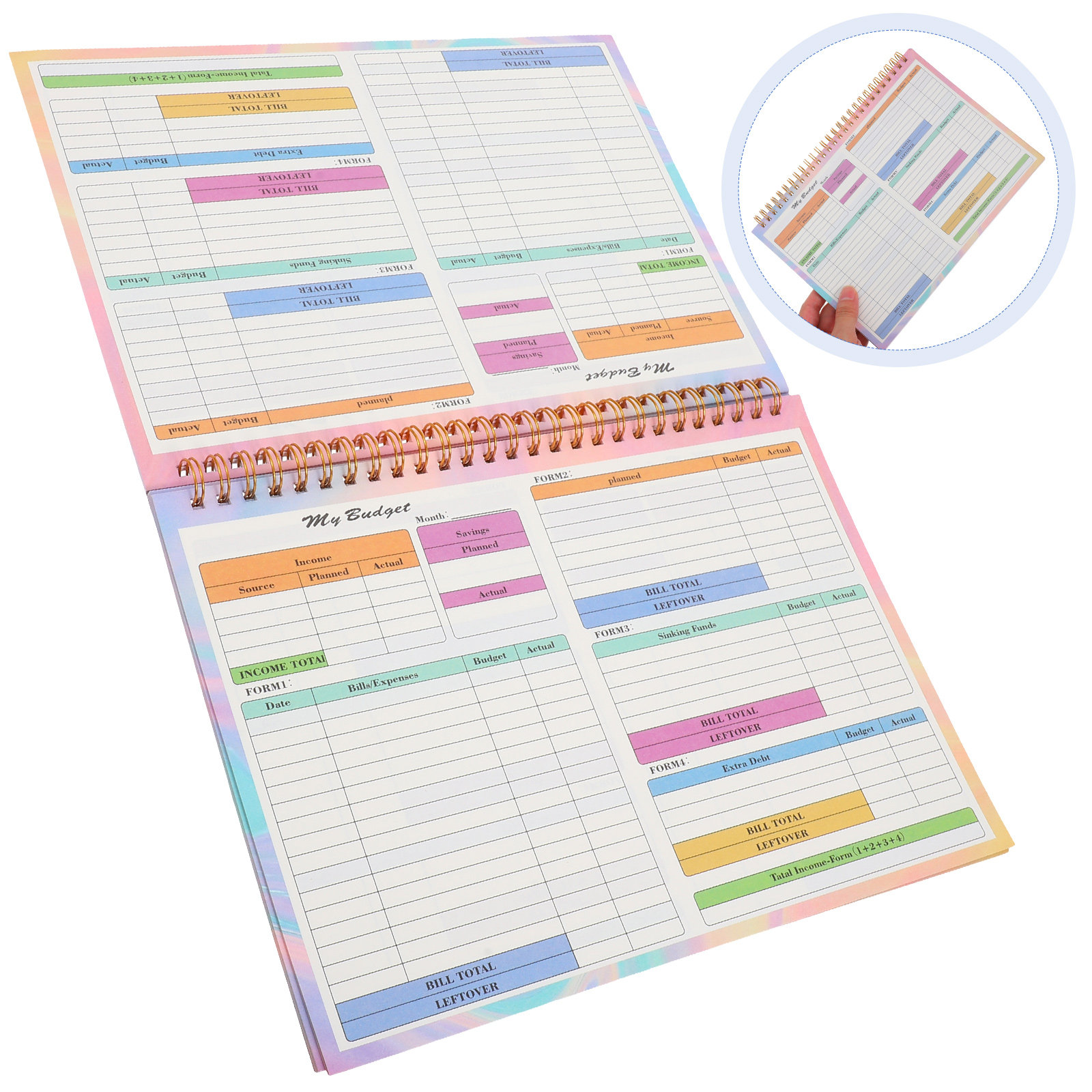 Planner Weekly Budget - B5 Financial Ledger Book Daily Weekly
