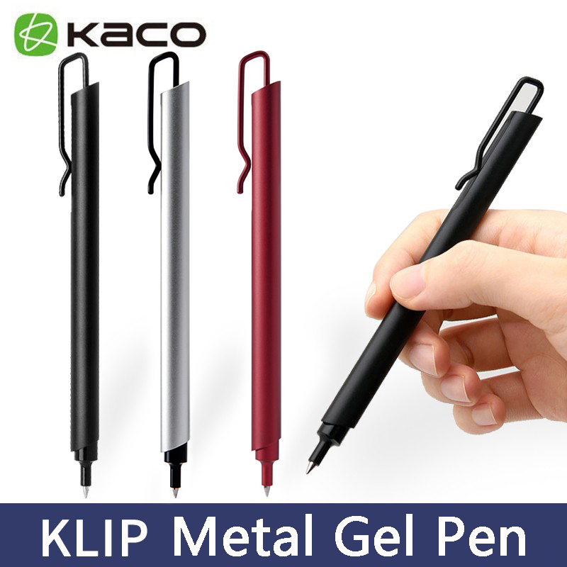 Office Stationery Supply Business - Kaco Metal Gel Pen 0.5MM Black