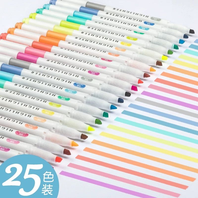 Highlighter Set Pastel - 25 Colors ZhiPai Highlighters Markers Pen