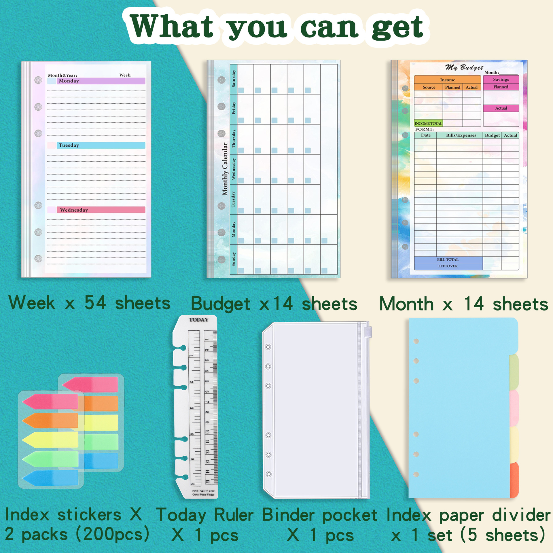 2026 NEW A6 Loose Leaf Noteboo – Planner Weekly Budget Bewertung und Preis