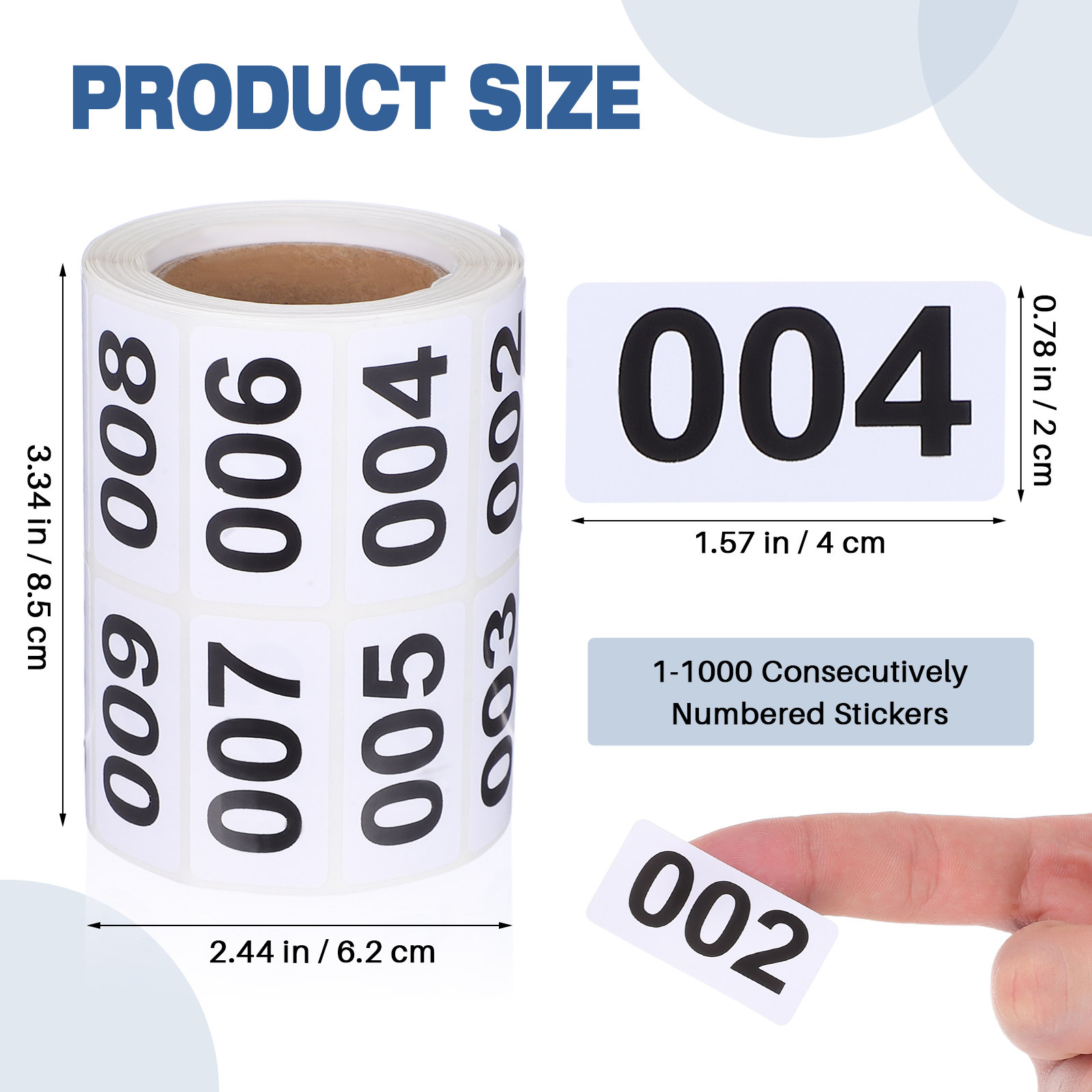 1 Roll Number Stickers Simple  – Sticker Label Roll Bewertung und Preis