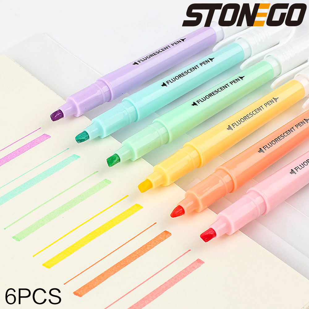 STONEGO 6PCS Dual Tip Highligh – Highlighter Set Pastel Bewertung und Preis