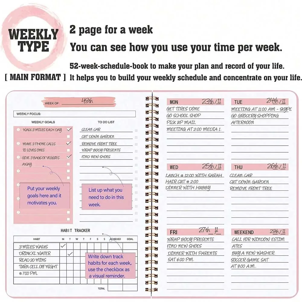 A5 Weekly Planner Coil Daily P – Planner Weekly Budget Bewertung und Preis