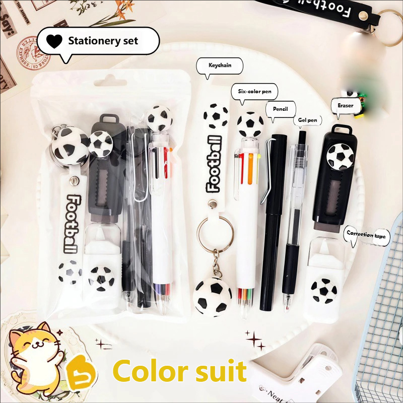 6Pcs Football Theme Stationery – Ideal Stationery & Office Supply Bewertung und Preis