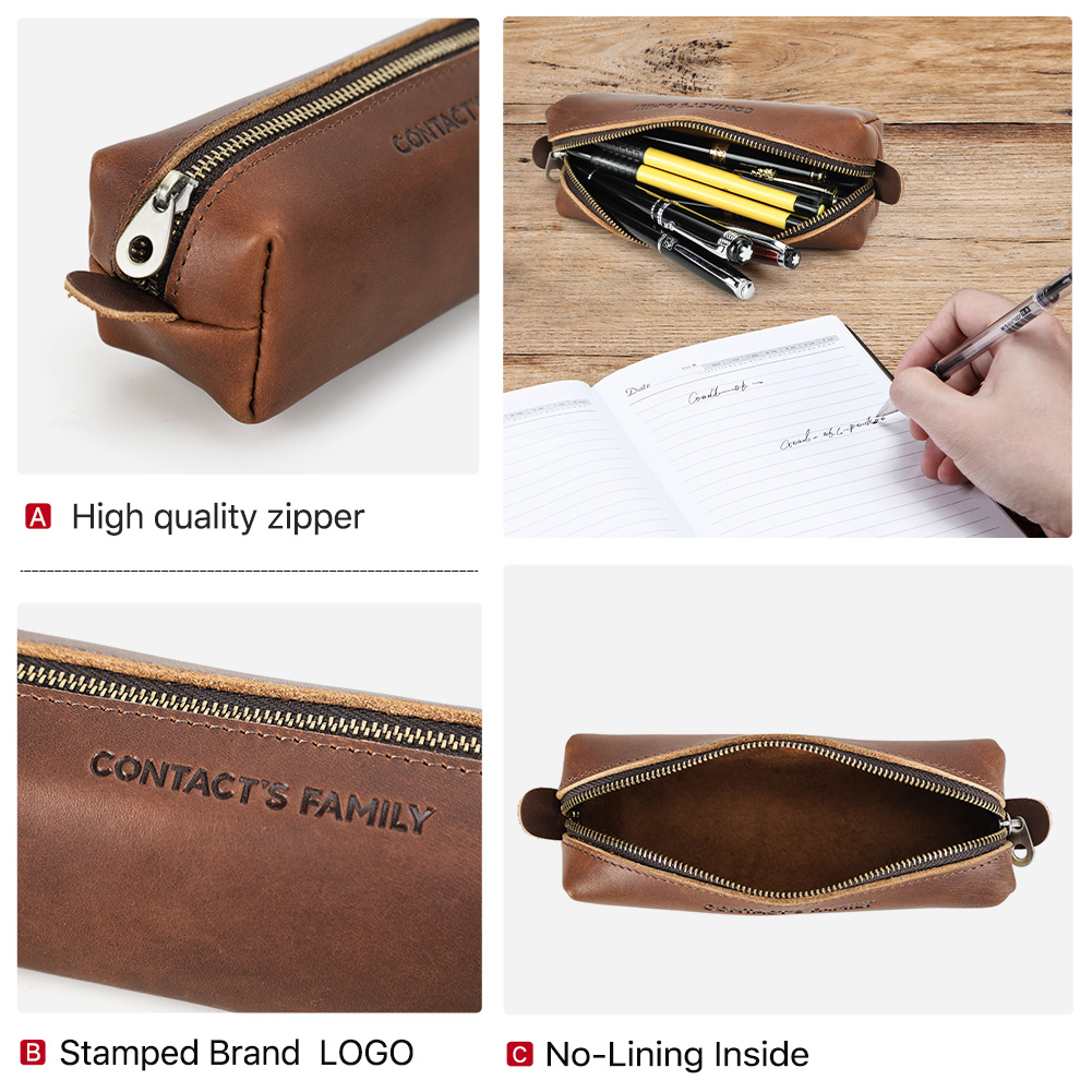 Retro Leather Pencil Case High – Office Stationery Supply Business Bewertung und Preis