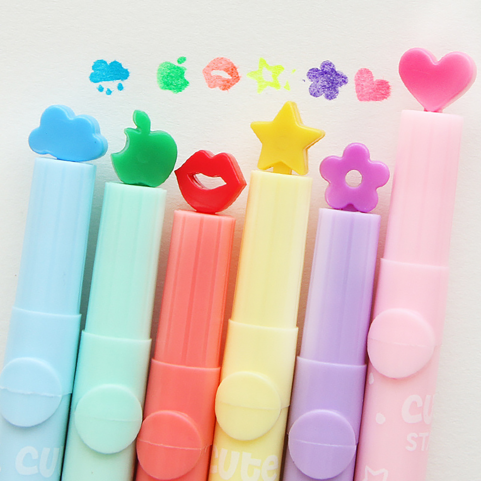 Fluorescent Cute Stamp Marker  – Highlighter Set Pastel Bewertung und Preis