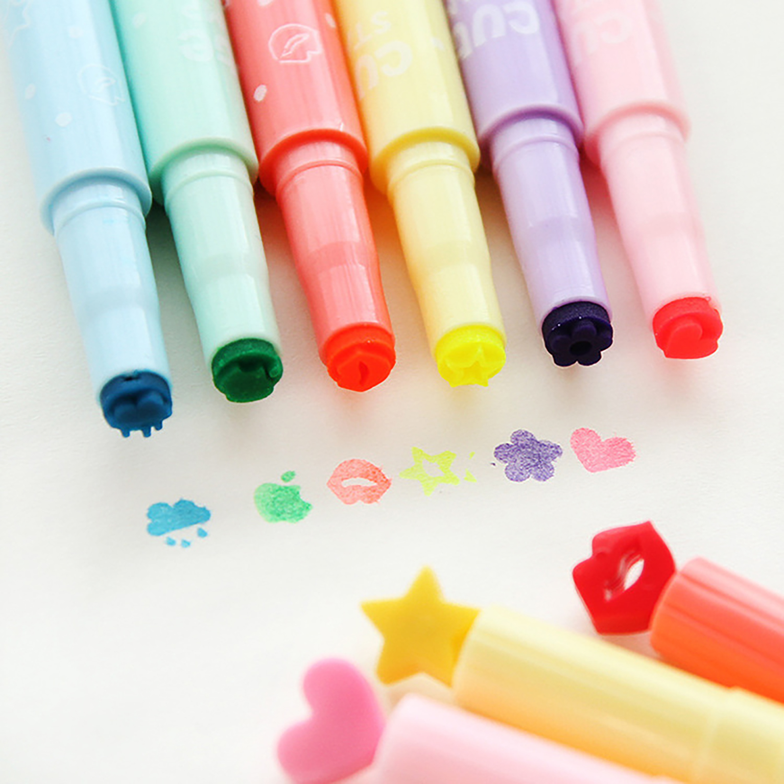 Fluorescent Cute Stamp Marker  – Highlighter Set Pastel Bewertung und Preis