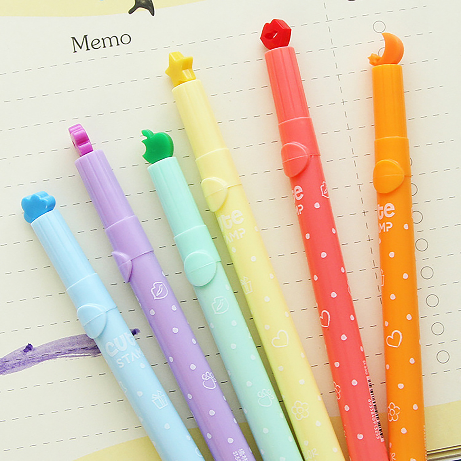 Fluorescent Cute Stamp Marker  – Highlighter Set Pastel Bewertung und Preis