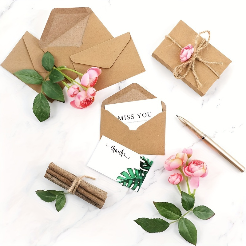 50/100pcs Kraft Paper Envelope – Letter Envelope Kraft Bewertung und Preis
