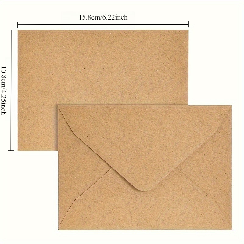 50/100pcs Kraft Paper Envelope – Letter Envelope Kraft Bewertung und Preis
