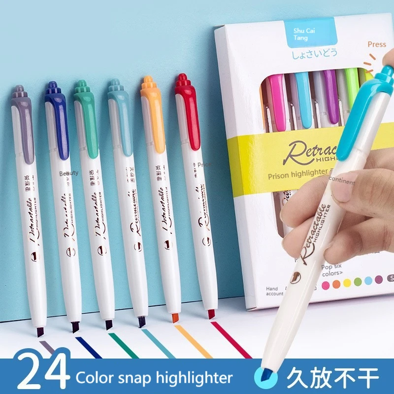 6Colors/set Morandi Retractabl – Highlighter Set Pastel Bewertung und Preis