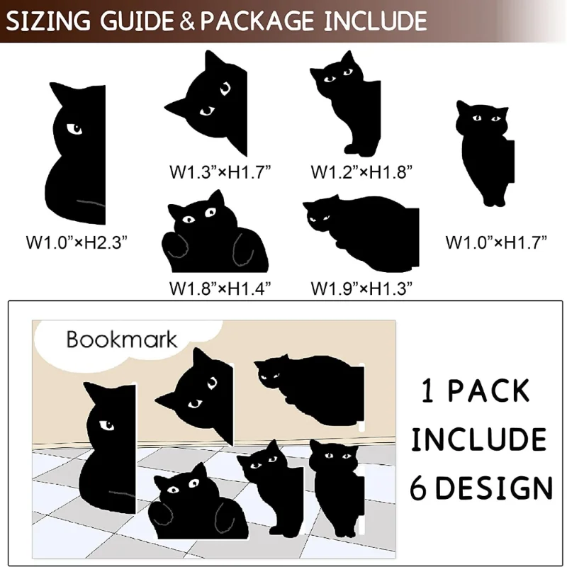 6 Pcs/set Cute Cat Magnet Book – Paperclip Magnetic Set Bewertung und Preis