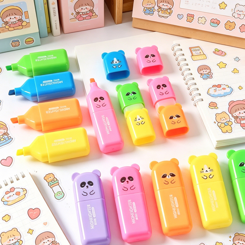 4/6/12 Pcs Kawaii Bear Highlig – Highlighter Set Pastel Bewertung und Preis