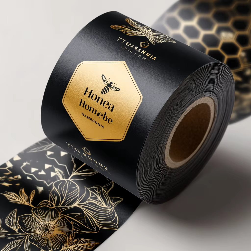 Custom Luxury Gold Foil Vinyl  – Sticker Label Roll Bewertung und Preis