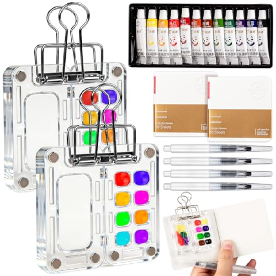 Mini Watercolor Paint Set Trav – Paperclip Magnetic Set Bewertung und Preis