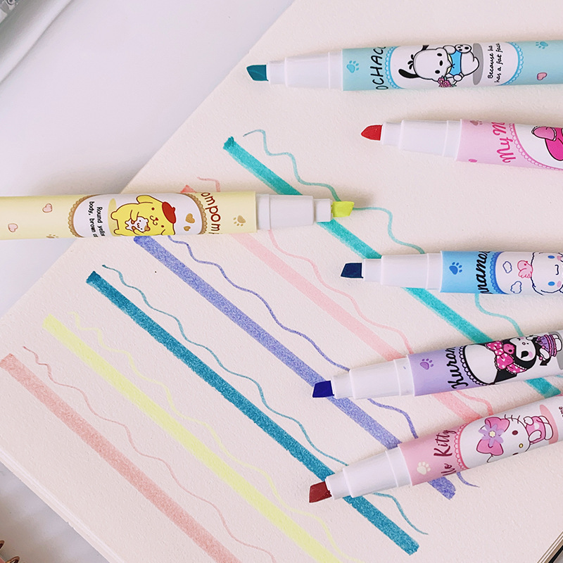 6Pcs Sanrio Hello Kitty Highli – Highlighter Set Pastel Bewertung und Preis