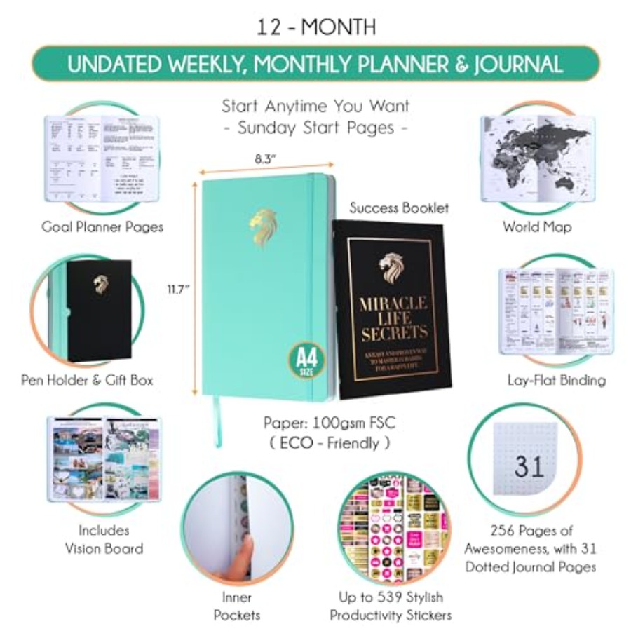Journal for Men - Undated Dail – Planner Weekly Budget Bewertung und Preis