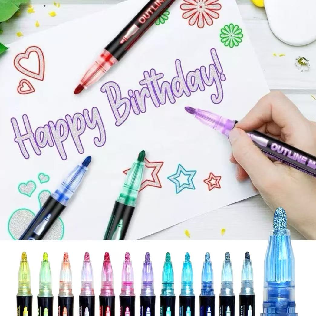 Double Line Outline Art Pen Ma – Highlighter Set Pastel Bewertung und Preis