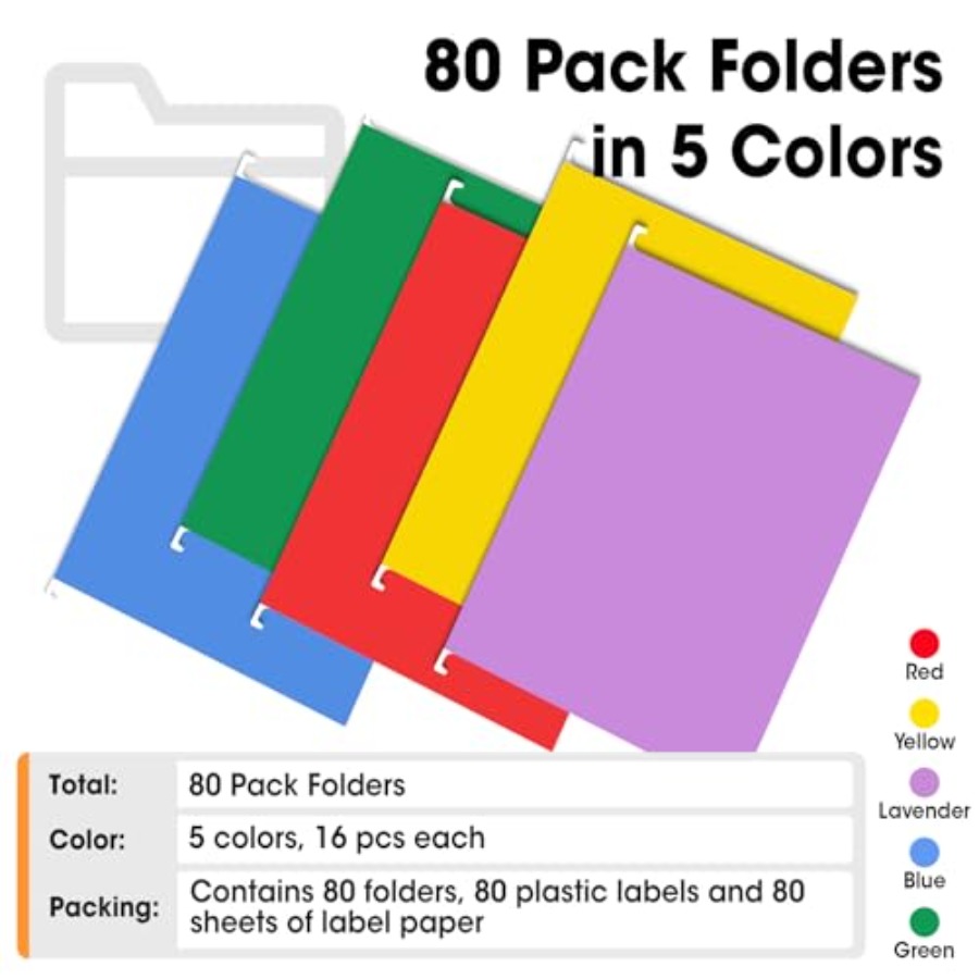Hanging File Folders, Colored  – File Folder Hanging Bewertung und Preis