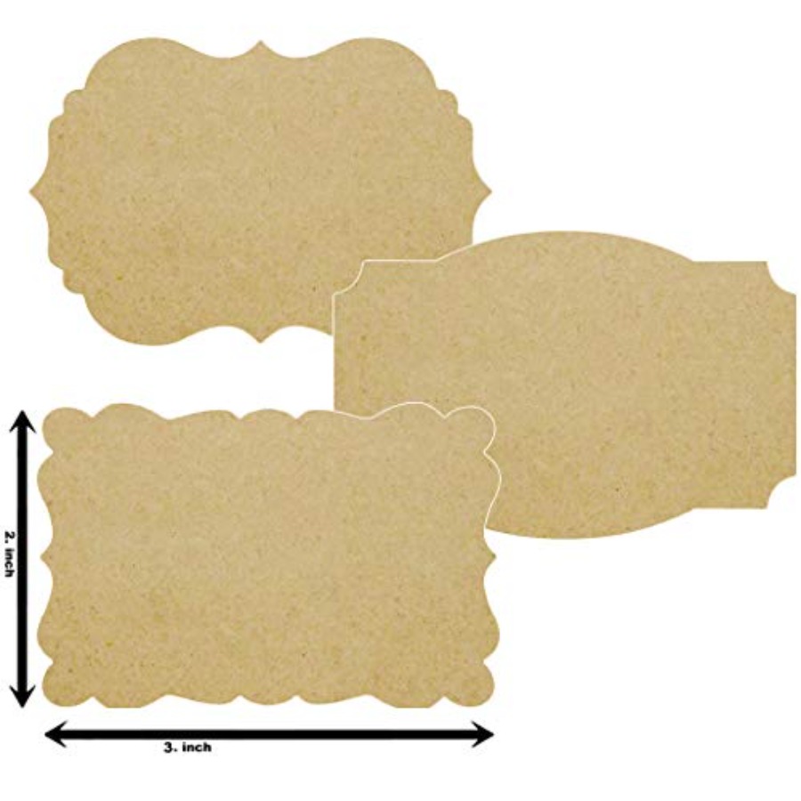 Scalloped Kraft Paper Labels B – Sticker Label Roll Bewertung und Preis