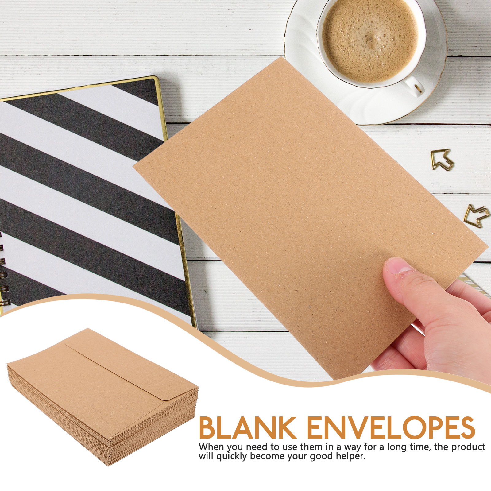 50Pcs Classical Kraft Blank Pa – Letter Envelope Kraft Bewertung und Preis